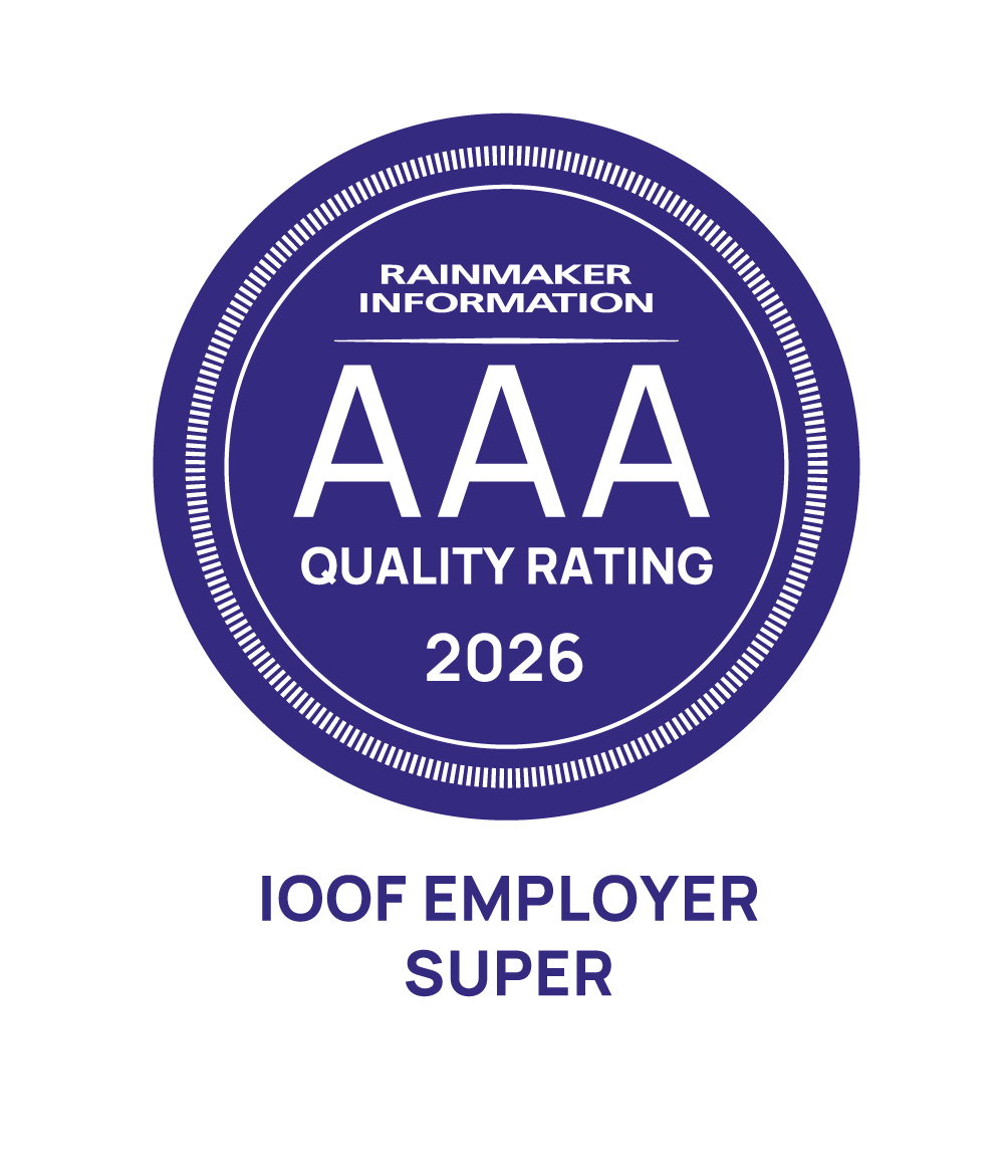 Rainmaker AAA Quality Rating 2026 award for IOOF Employer Super